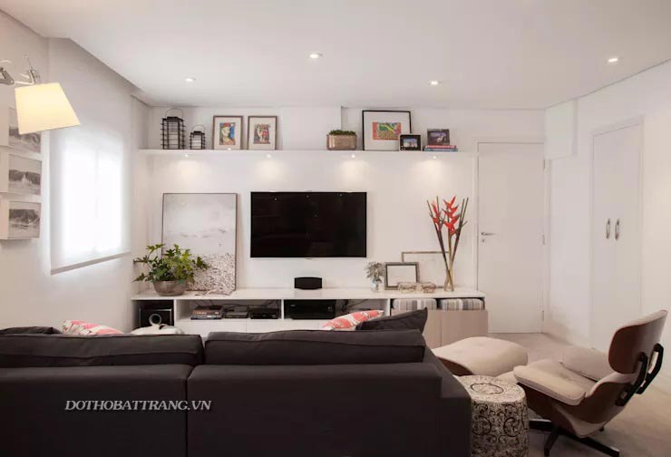 Cách đặt TV ở phòng khách nhỏ sao cho đẹp và hợp lý với 11 ý tưởng