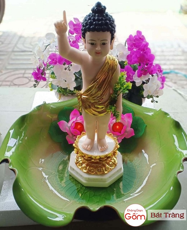 Chậu tắm Phật Gốm Sứ Đẹp Bát Tràng 
